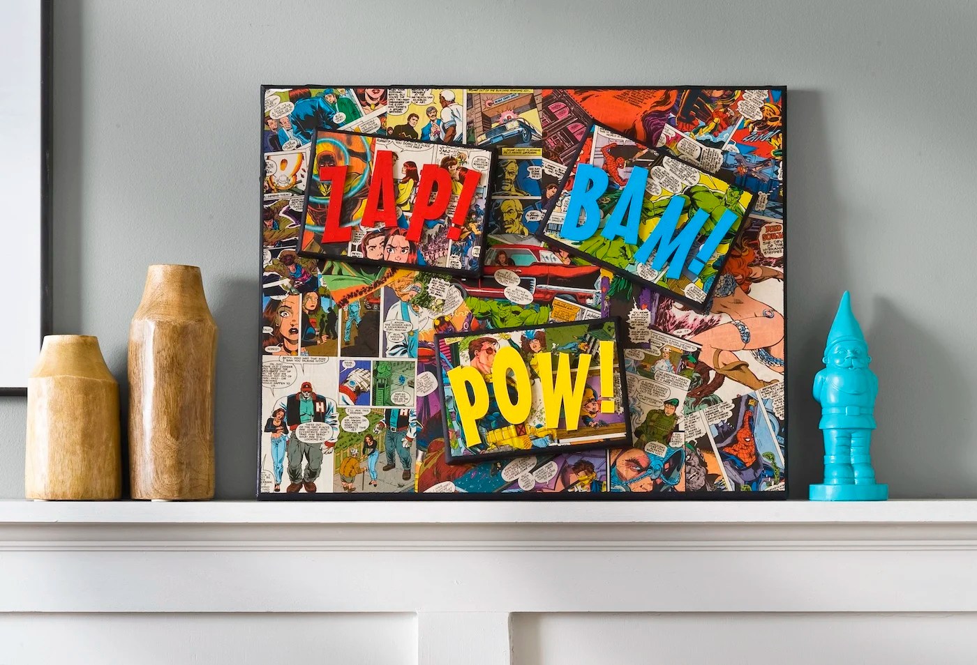 Comic Wall Art for a Kids' Room or Man Cave Mod Podge Rocks