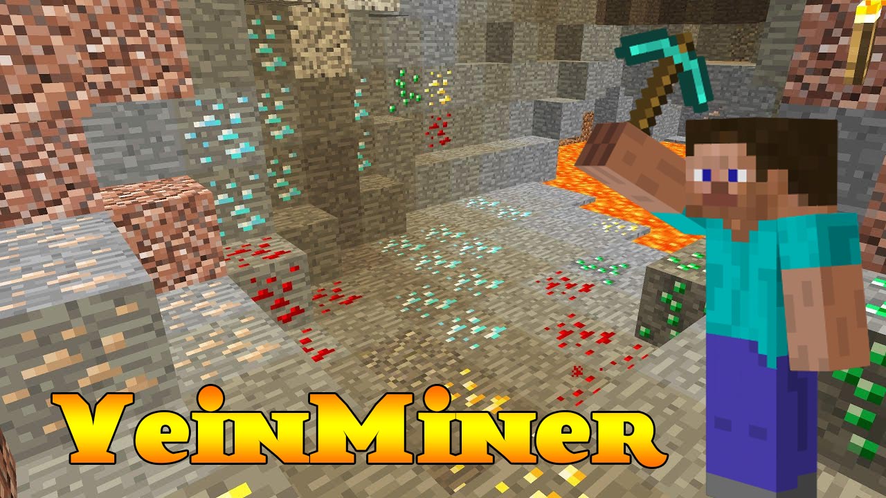 VeinMiner 1.12.2, 1.11.2, 1.10.2, 1.7.10 / Моды на Майнкрафт