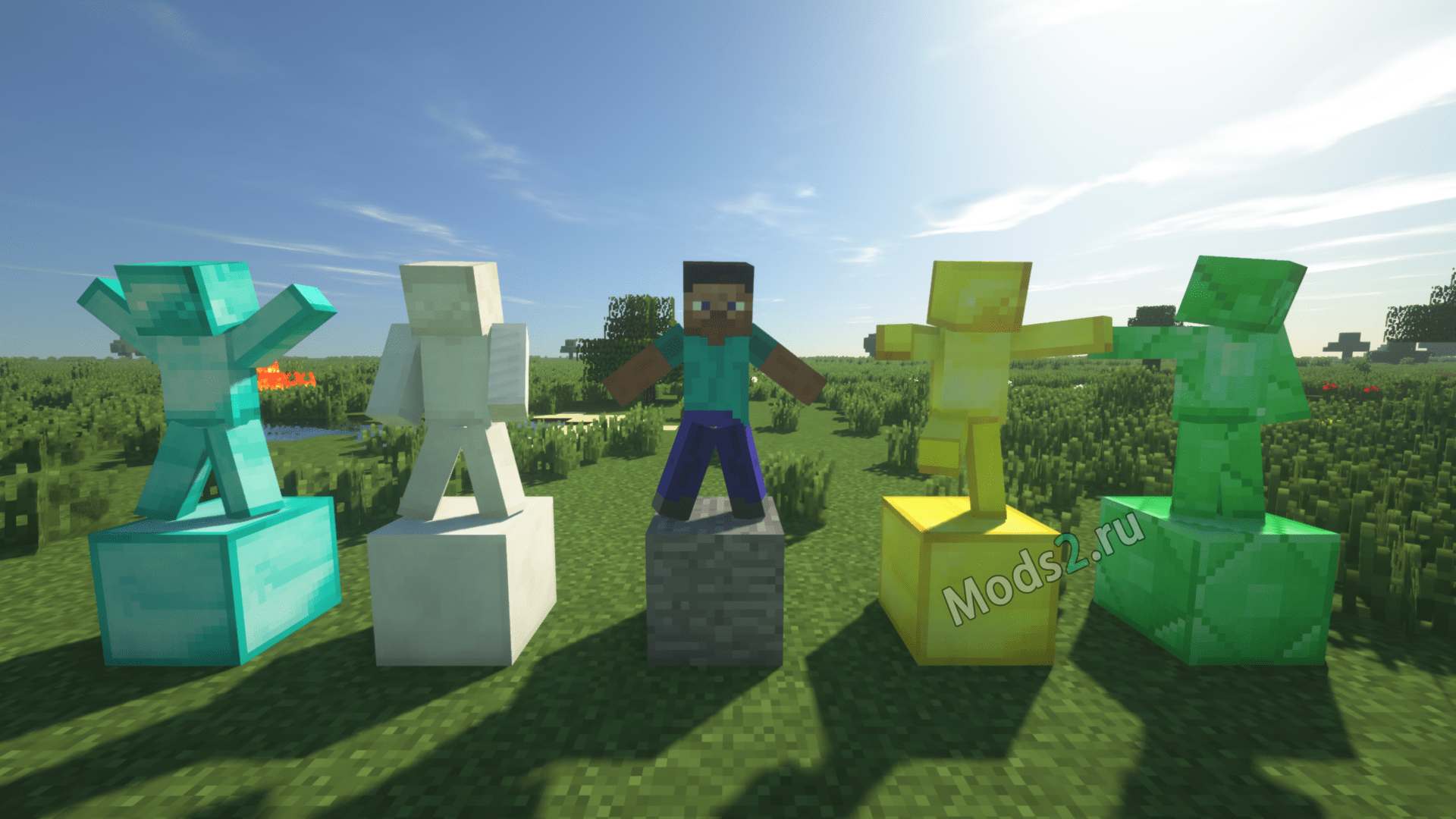 Статути и статуэтки Statues 1.17.1 1.16.5 1.15.2 1.14.4 1.12.2 1.11.2 1.7.10 » Скачать моды