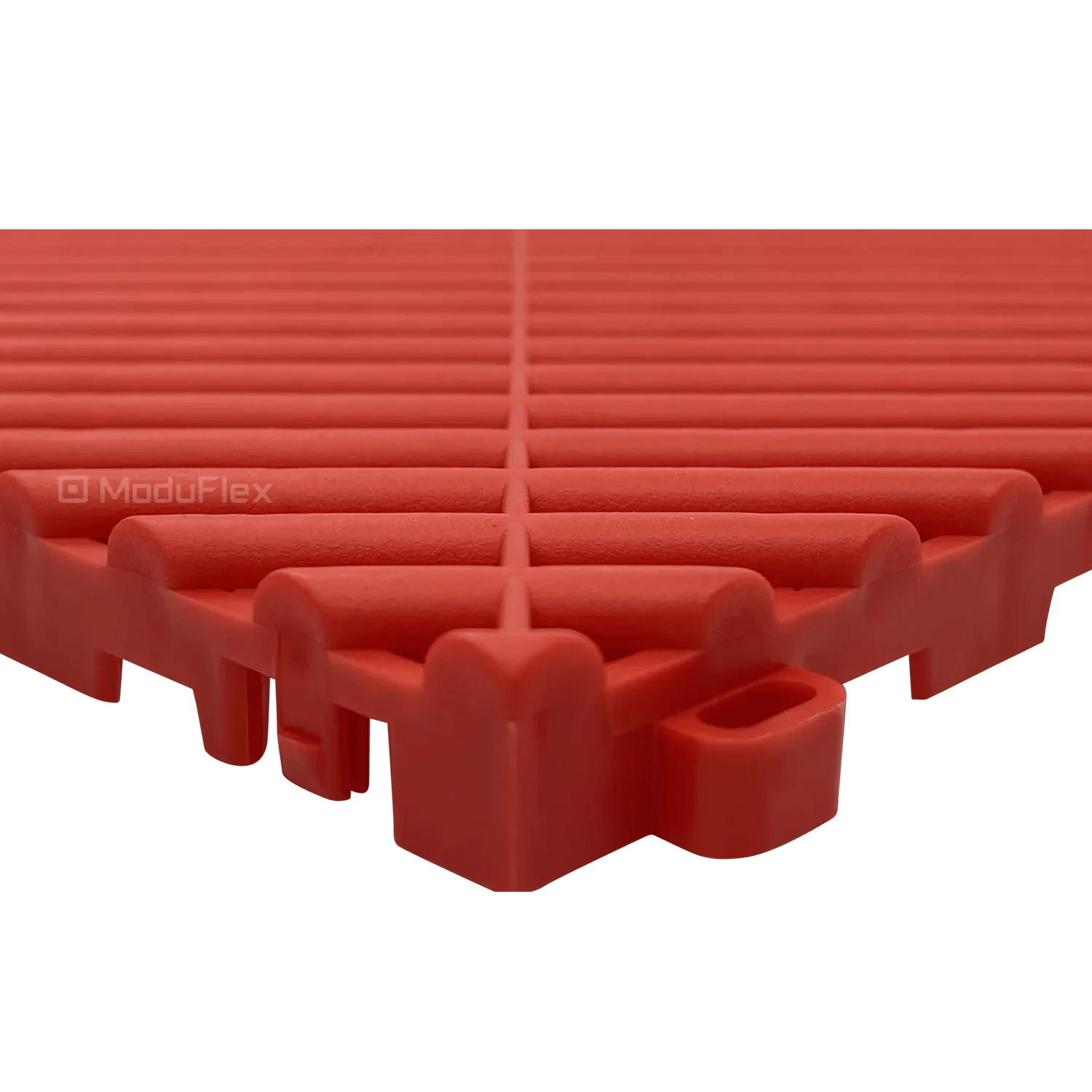 ModuFlex Garage Floor Tiles AirRib Tile Racing Red ModuFlex