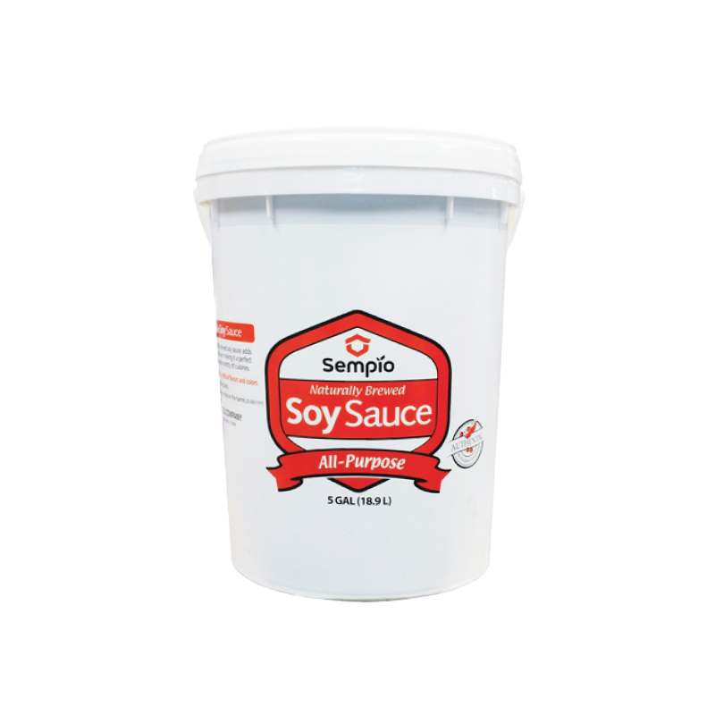SOY SAUCE SEMPIO LESS SODIUM (GREEN) 5GAL Modu Food Trading