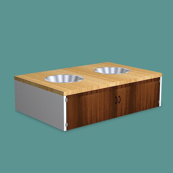 Dog Food Table Acacia Top Works Builders