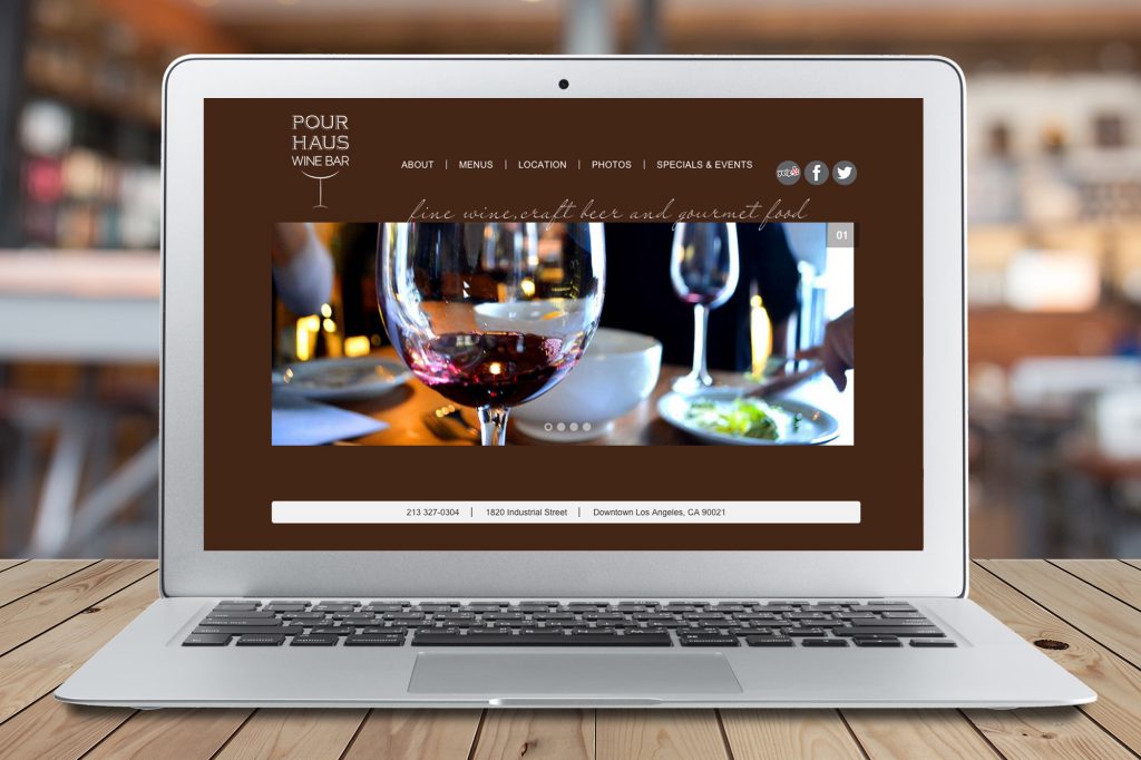 Pour Haus Wine Bar Modular, ink. A branding, design and interactive