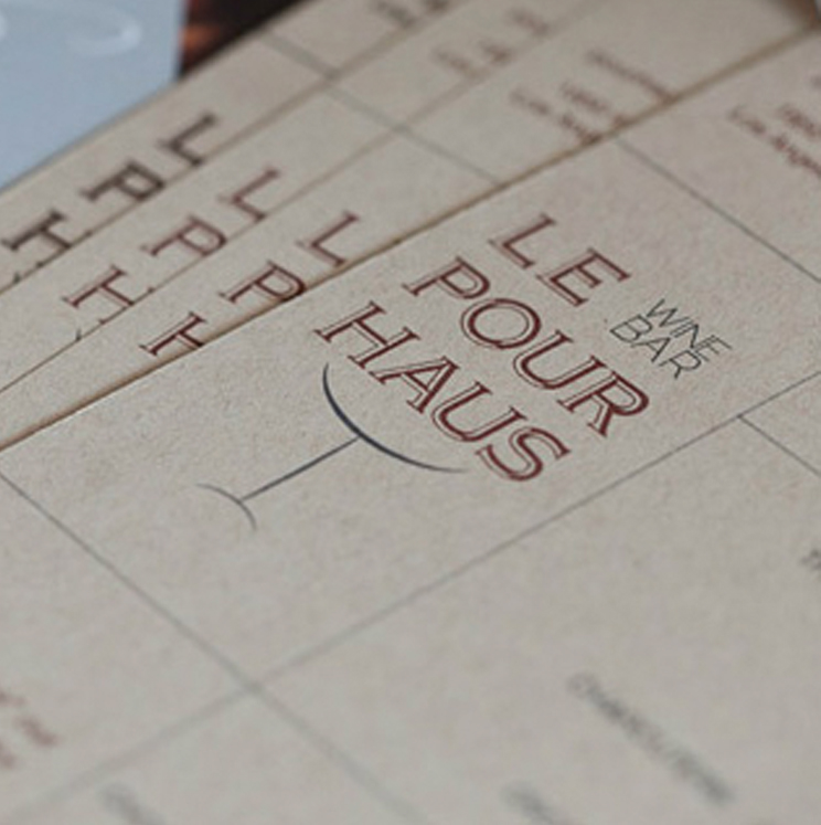 Pour Haus Wine Bar Modular, ink. A branding, design and interactive