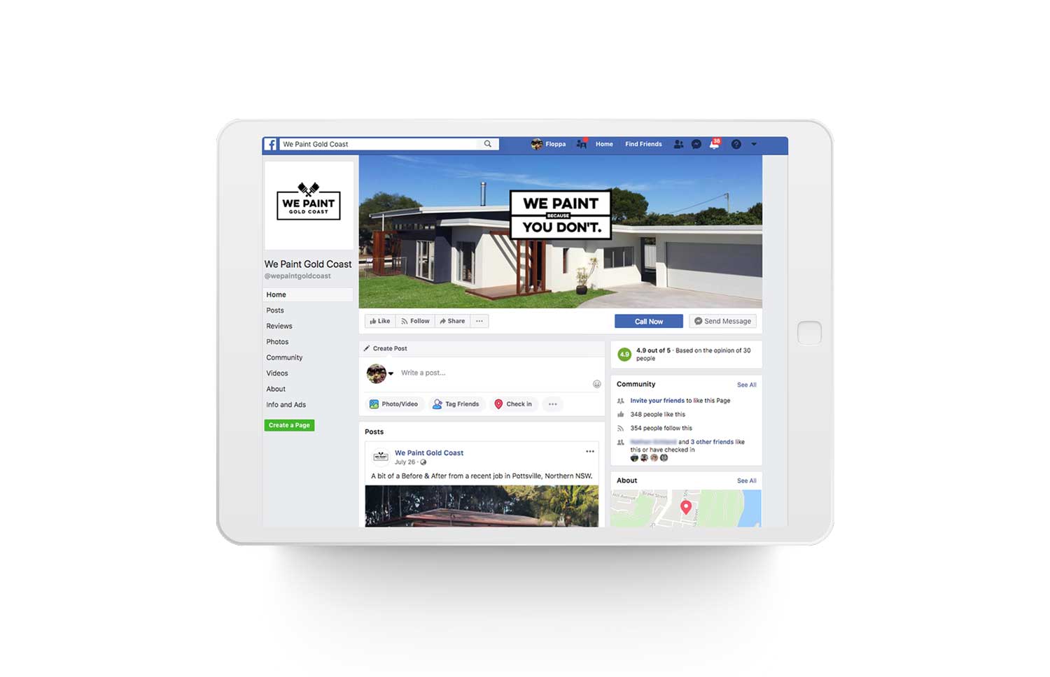 site for Painting Business Modular Marketing Gold Coast