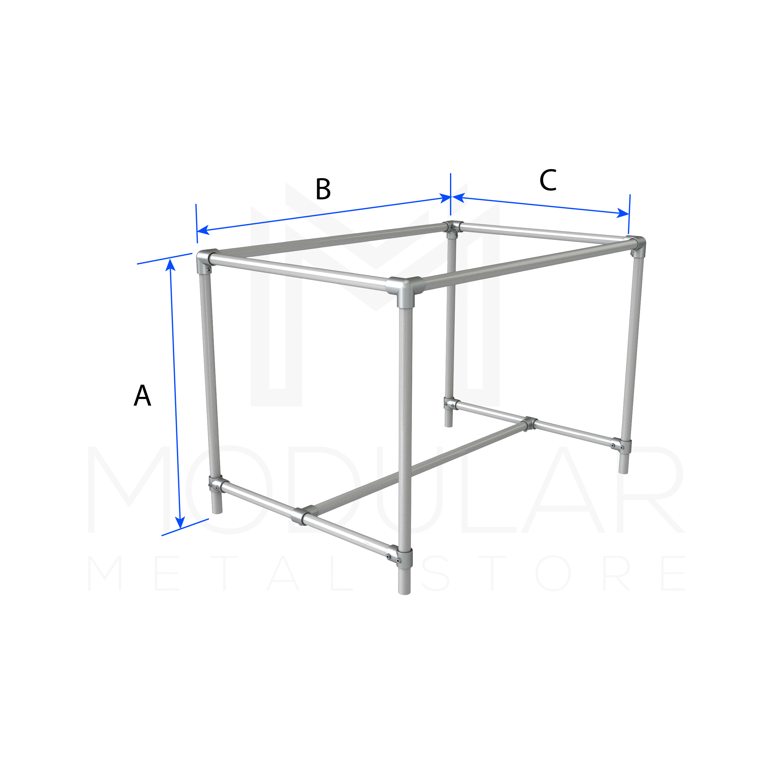 Robust Table Frame Dimensions Modular Metal Store