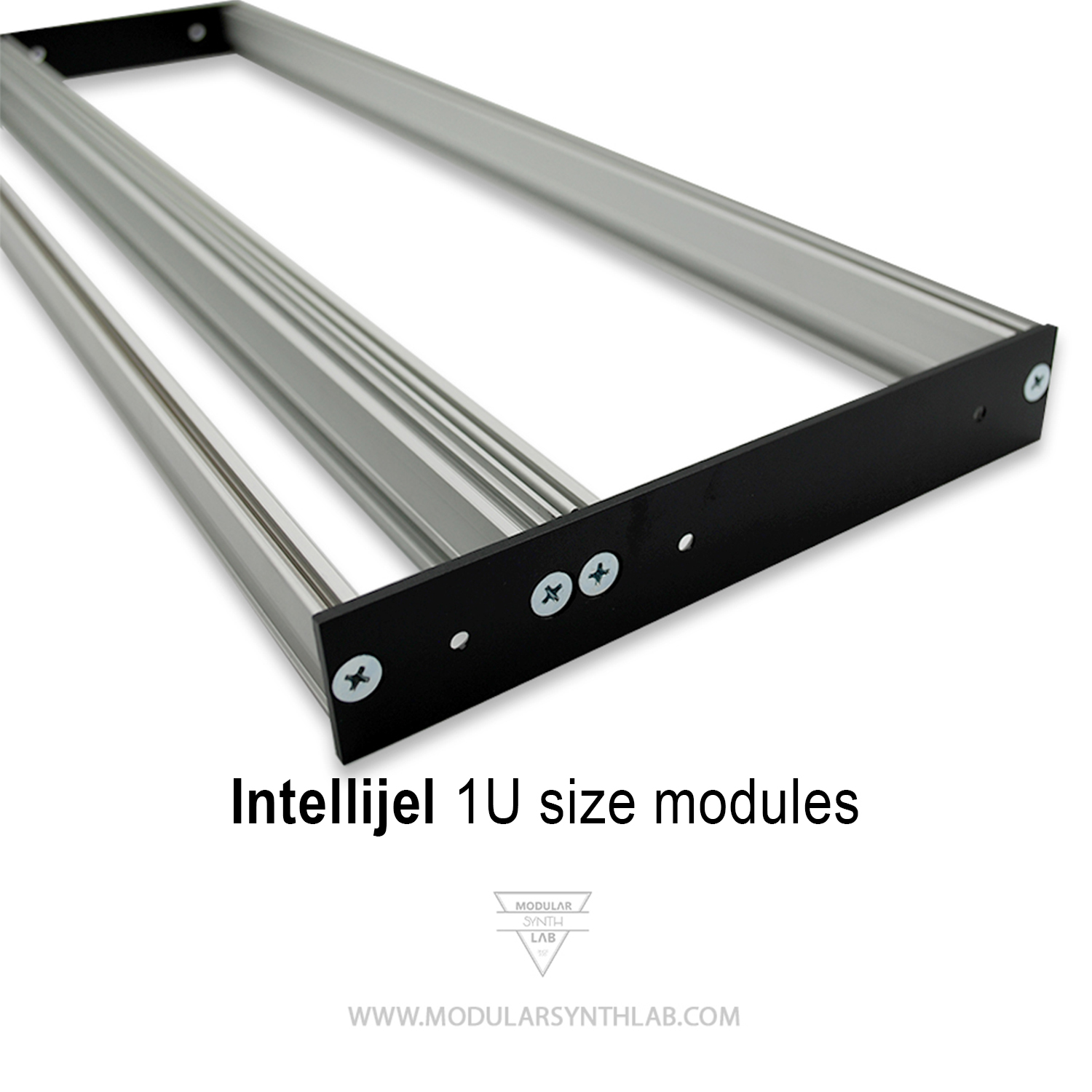 4U Eurorack Rails Set, INTELLIJEL SIZE, 84196HP, Silver ModularSynthLab