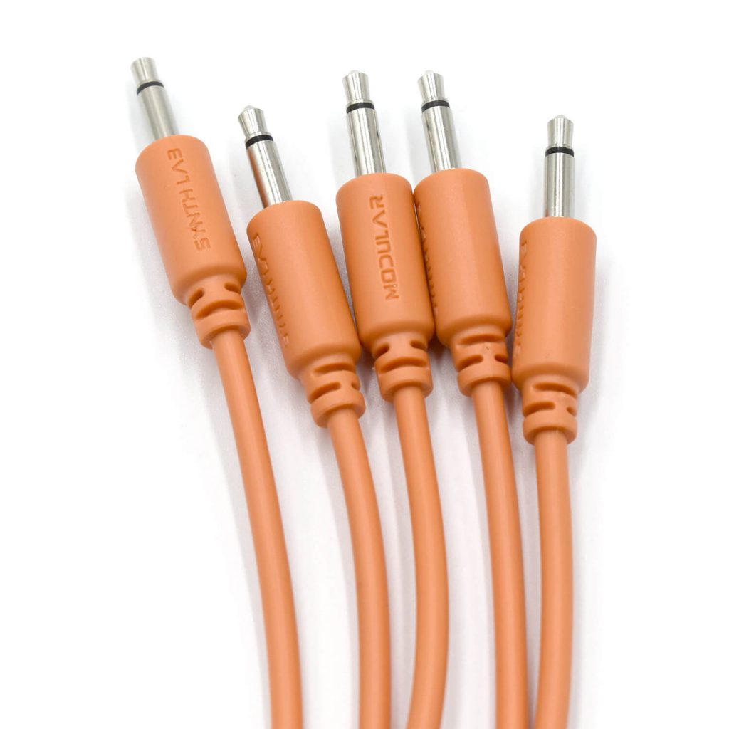 Eurorack Patch Cables, 5Pack, 9150cm, ORANGE ModularSynthLab