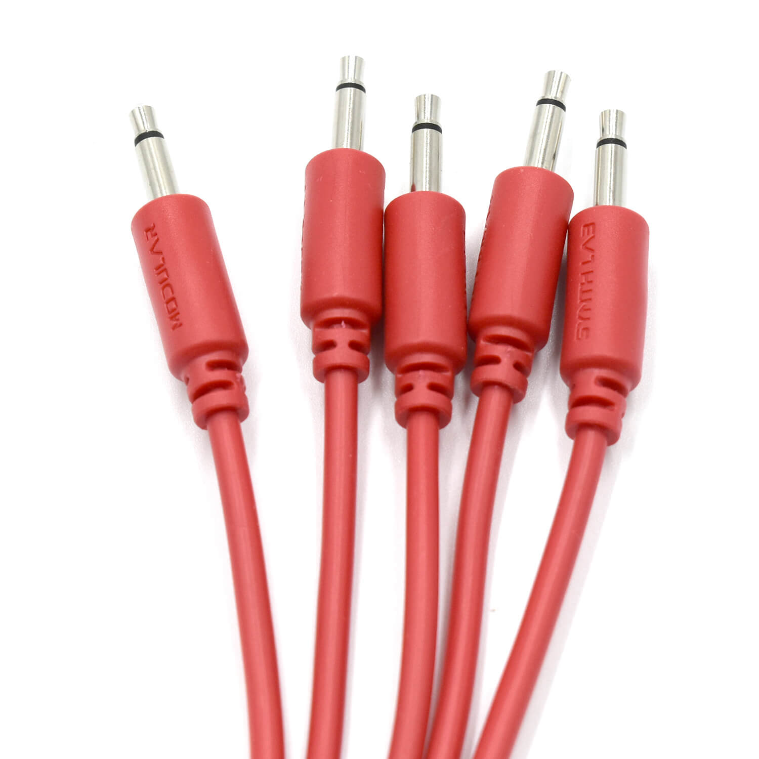 Eurorack Patch Cables, 5Pack, 9150cm, RED ModularSynthLab