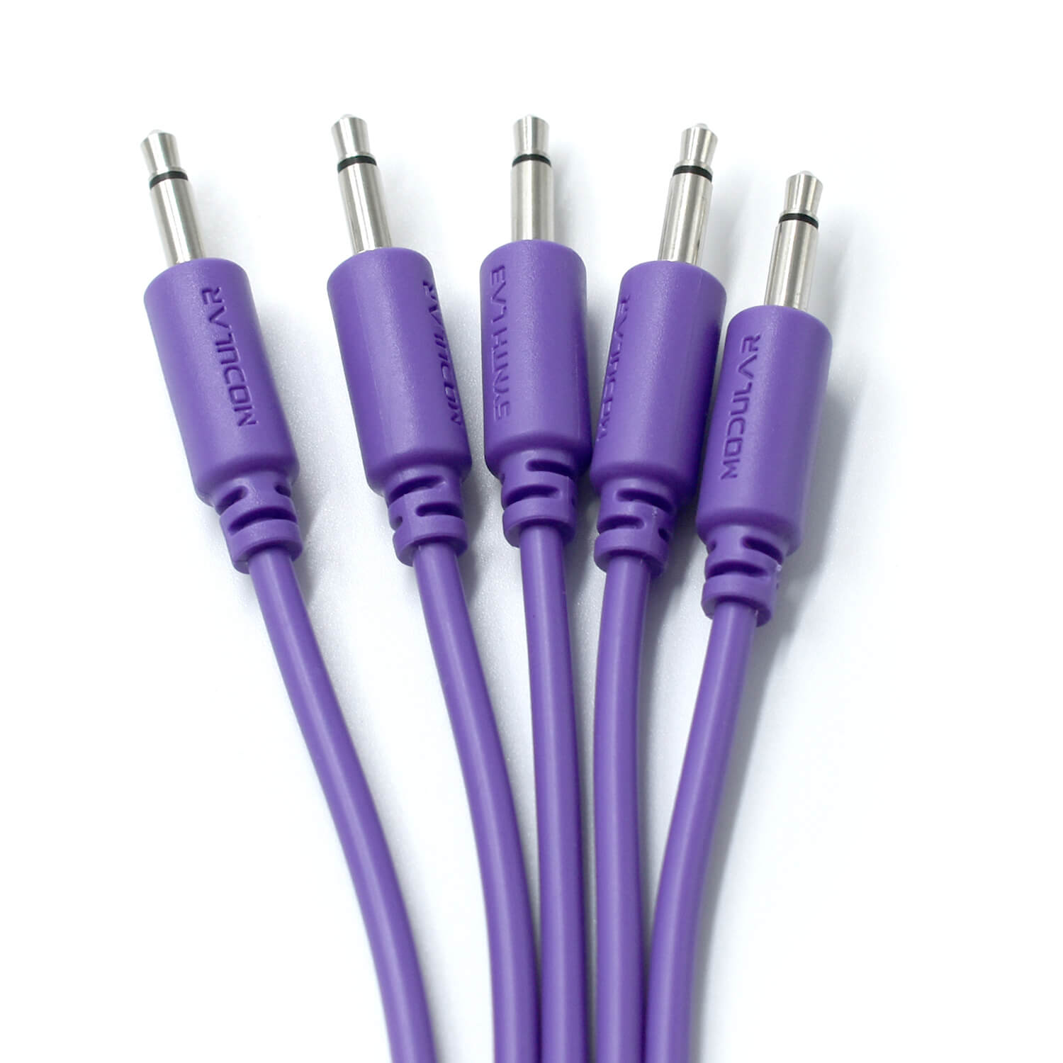 Eurorack Patch Cables, 5Pack, 9150cm, VIOLET ModularSynthLab