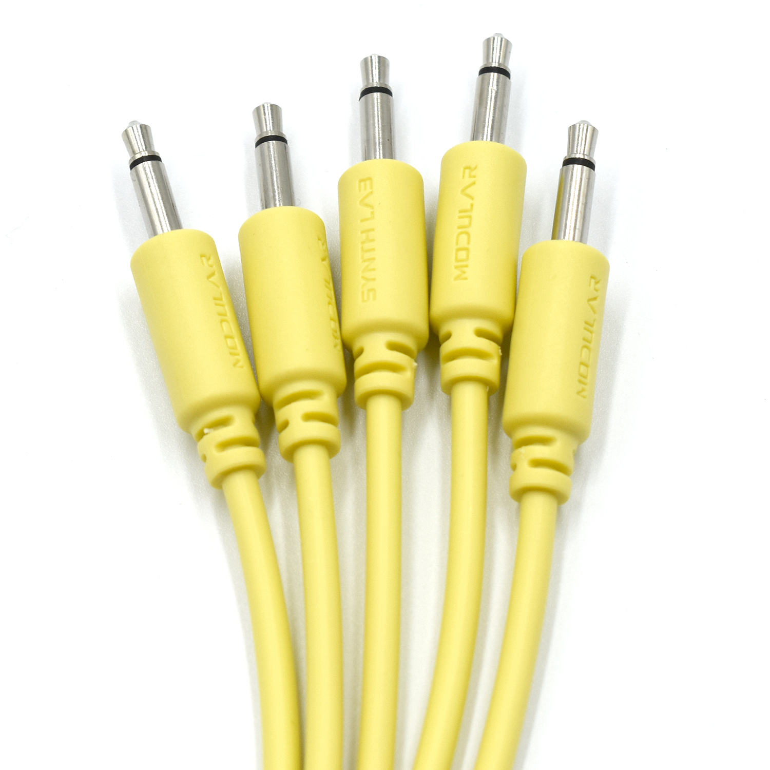 Eurorack Patch Cables, 5Pack, 9150cm, YELLOW ModularSynthLab