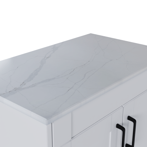 White Marble Honed Vanity Stone Top Modulr