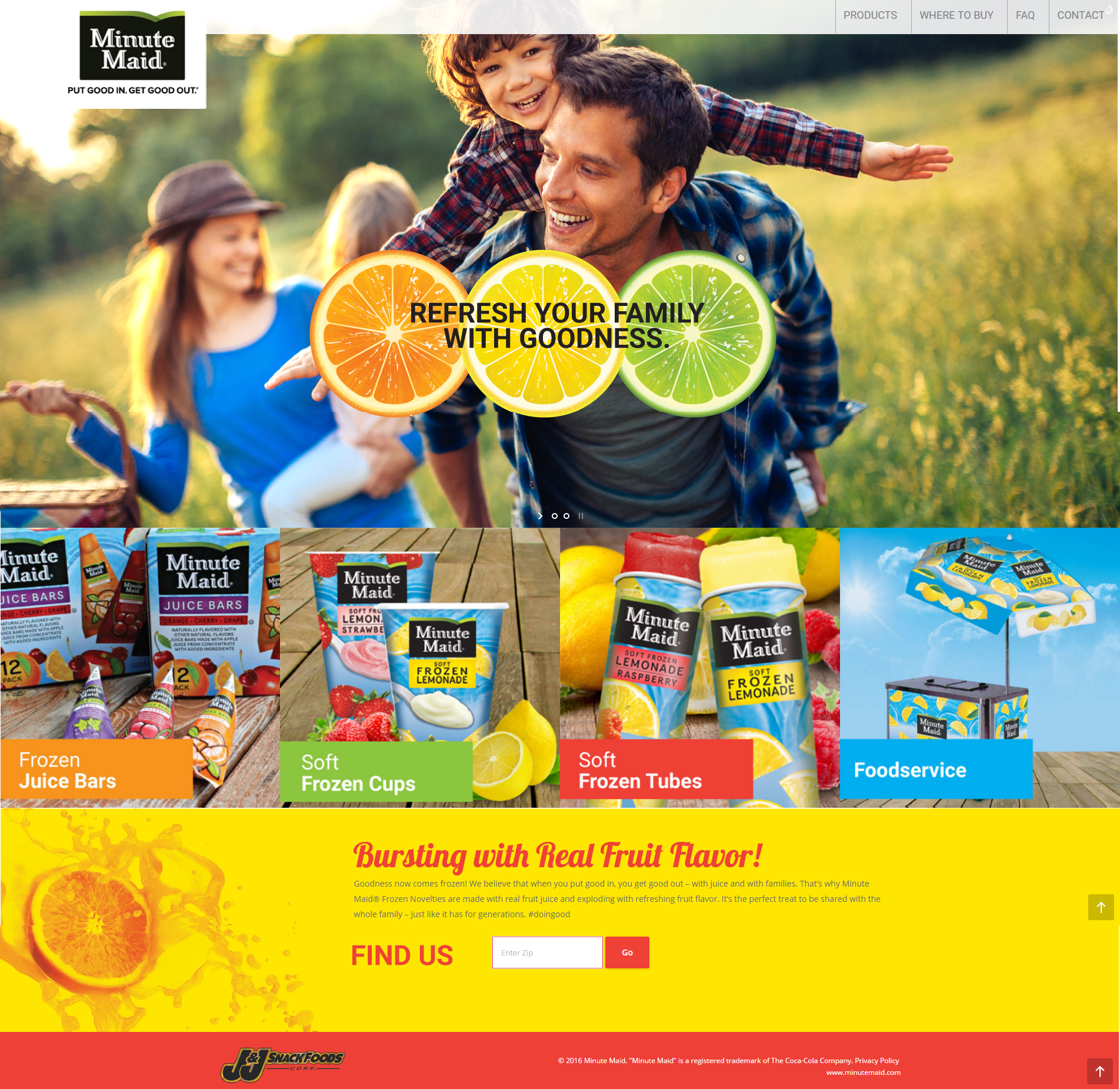 Minute Maid® Frozen Novelties site Modus Marketing Group