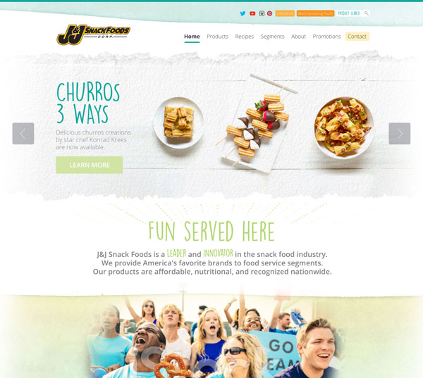 J&J Snack Foods Foodservice site Modus Marketing Group