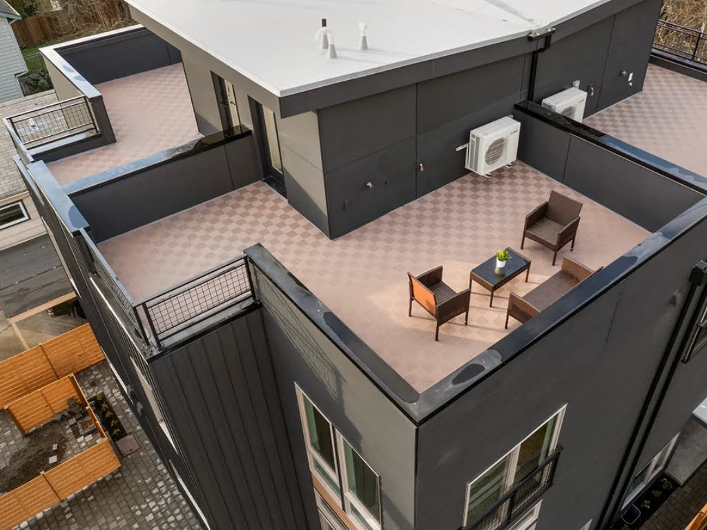 Perforated Interlocking Patio Tiles over concrete Made in USA