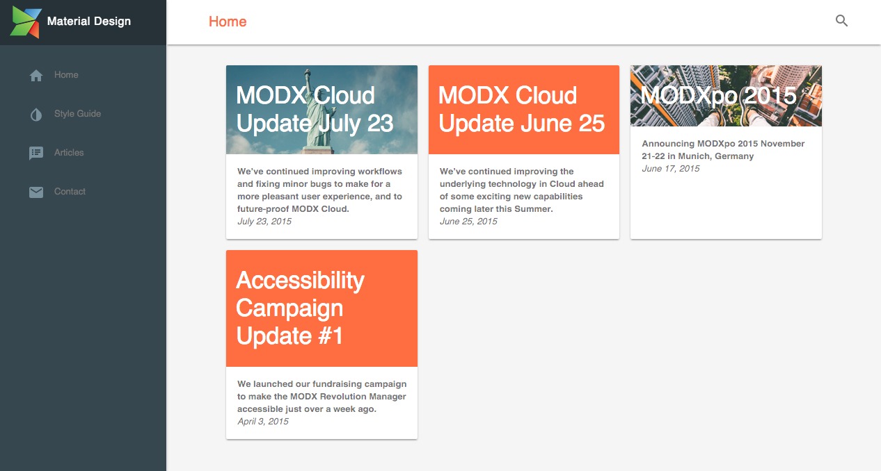 MDL Material Design Theme 1.0.0pl