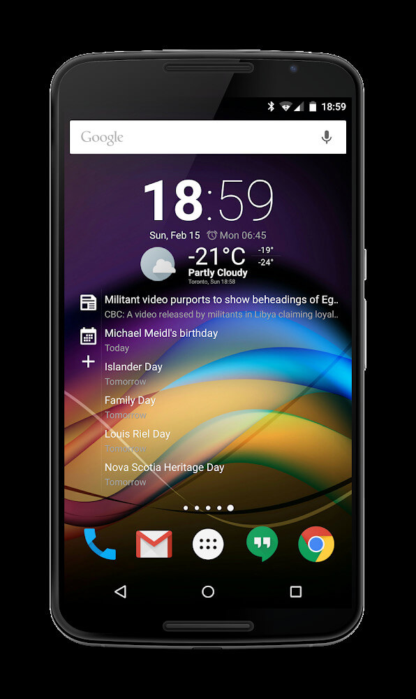 Chronus Information Widgets