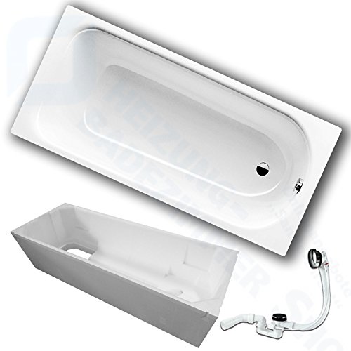 Saniform Plus Stahl Badewanne inkl. Wannenträger und AblaufgarniturMöbel Sortiment