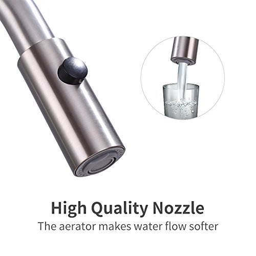 HOMELODY 2Strahlen Wasserhahn Küche ausziehbar Armatur Edelstahl