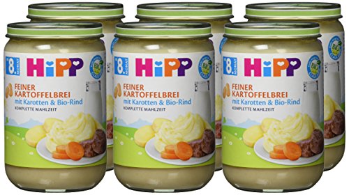 HiPP Feiner Kartoffelbrei mit Karotten und BioRind, 6er Pack (6 x 220