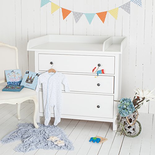 XXLExtraRund + Trennfach! Wickelaufsatz für IKEA Hemnes Kommode in 1