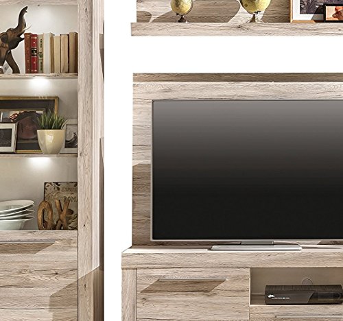 trendteam Wohnzimmer Anbauwand Wohnwand Wohnzimmerschrank Passat, 367 x