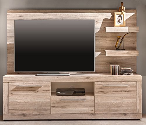 trendteam Wohnzimmer Anbauwand Wohnwand Wohnzimmerschrank Passat, 367 x