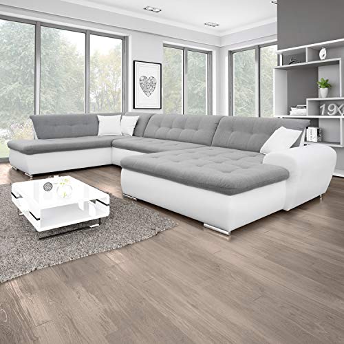 modernes Ecksofa mit Schlaffunktion Couch UForm XXL Polsterecke