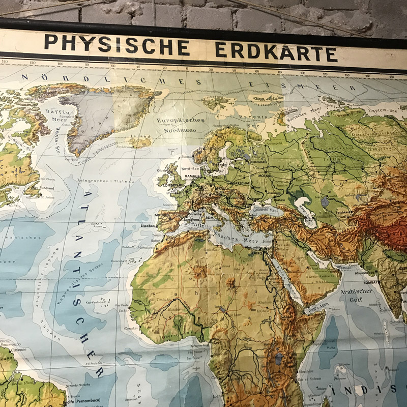 Erdkarten Karte 'physische Erdkarte' (68k) Möbel Wachsmann