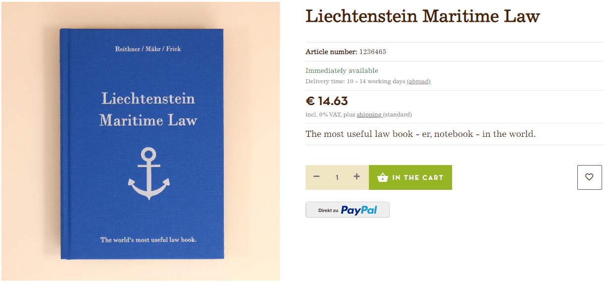 Liechtenstein Maritime Law Moe Lane