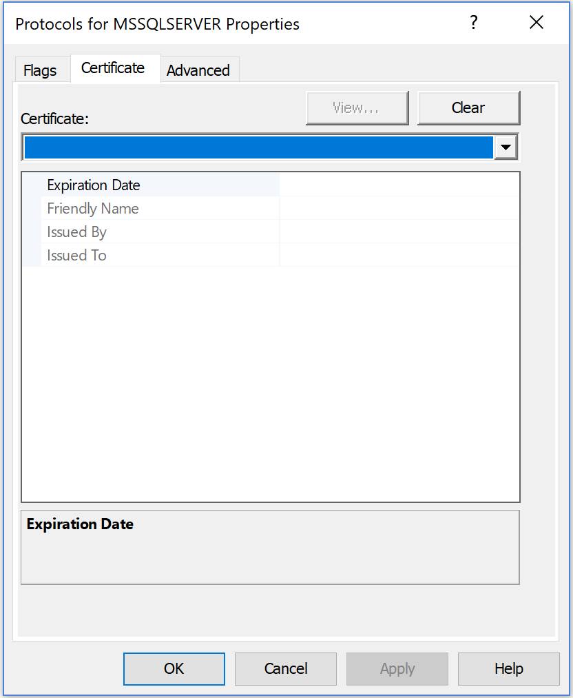 Sql server certificate resfrench