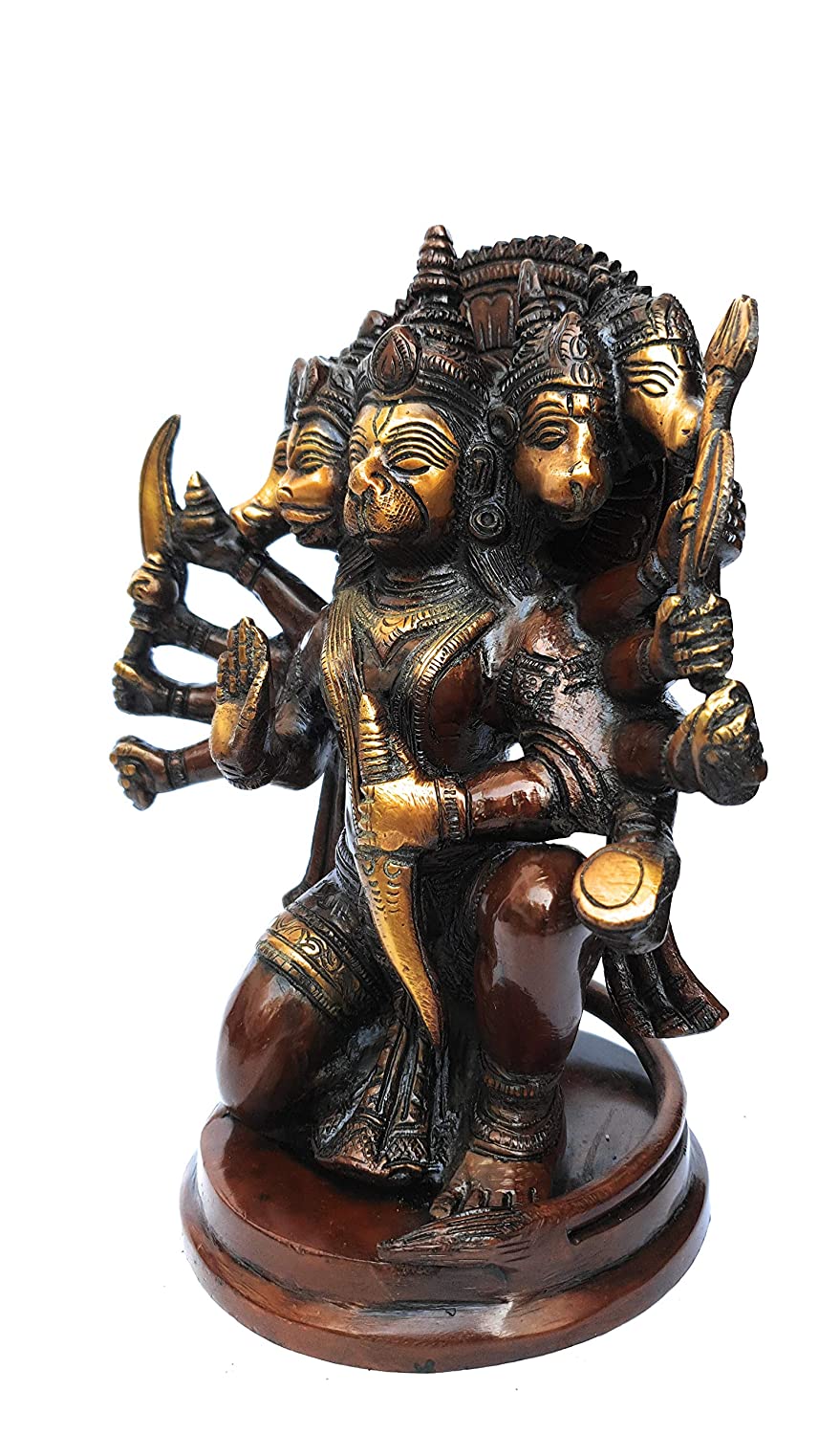 MohanJodero Brass Lord Panchmukhi Hanuman Statue Buy Indian