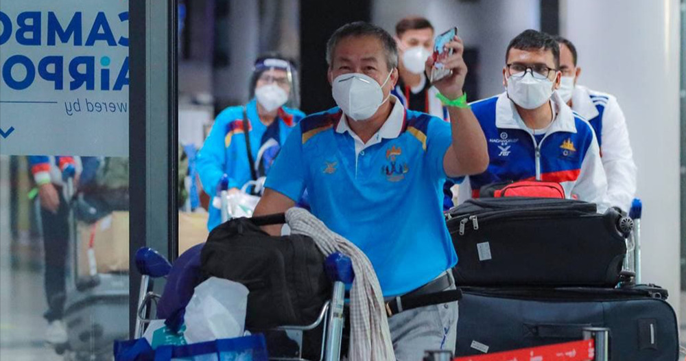 Cambodian Athletes Return Home from Tokyo Olympic Games 2020