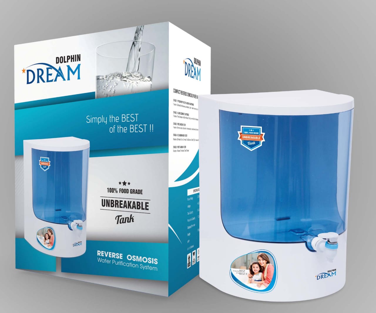 Dolphin Dream RO + Mineral Water Purifier Moiley