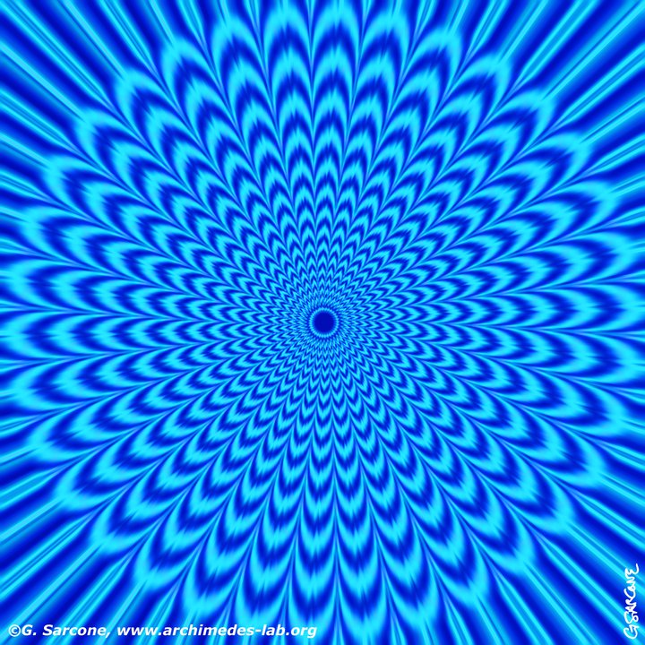 Blue Vortex Optical Illusion