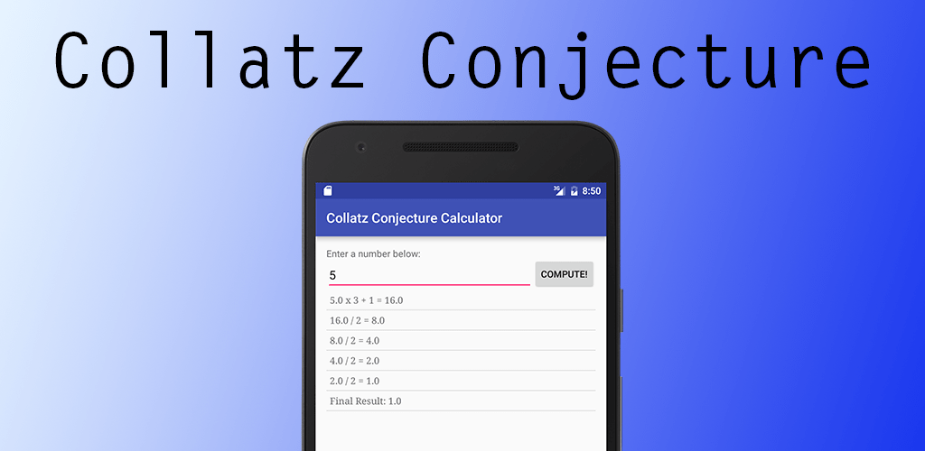 Open Sourcing my Android app Collatz Conjecture Calculator Moisés