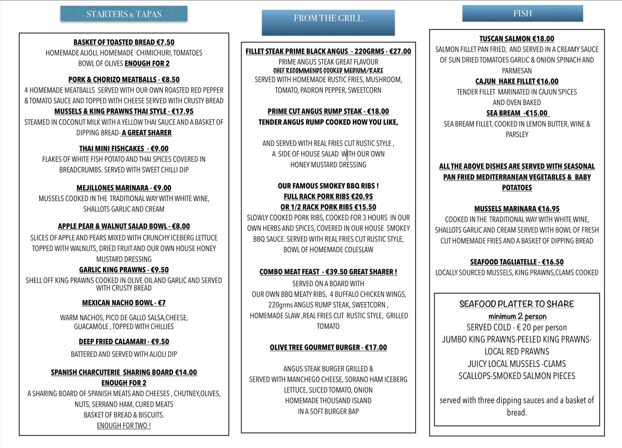 Olive Tree Restaurant Menus, Reviews & Photos Mojácar Life