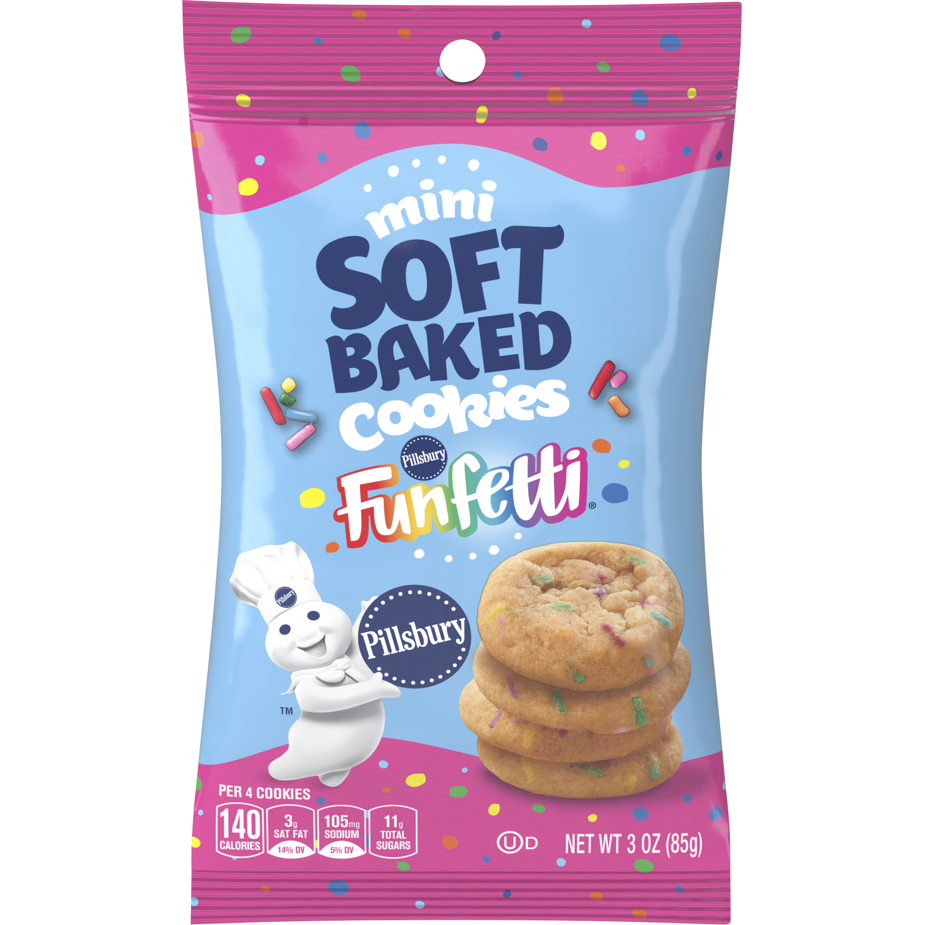 Pillsbury Soft Baked Cookies Made With Real Butter, Funfetti, 4 oz