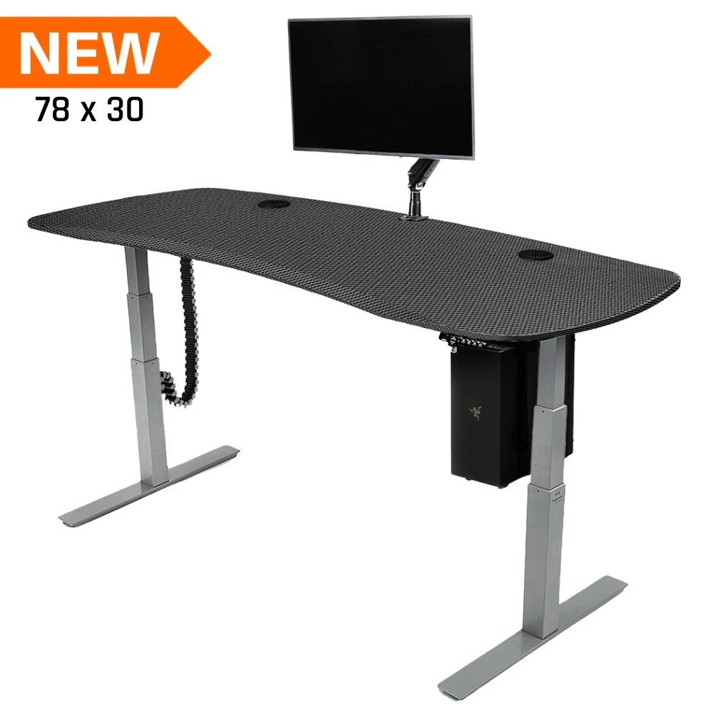 Standing PC Gaming Desk + Cable Management Adjustable Height MojoDesk