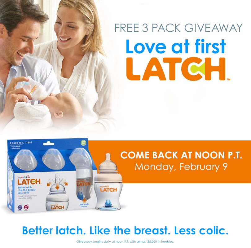 FREE 3packs of NEW Munchkin LATCH Baby Bottles