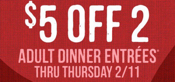 Outback Steakhouse: $5.00 Off Two Dinner Entrees! - Mojosavings.com