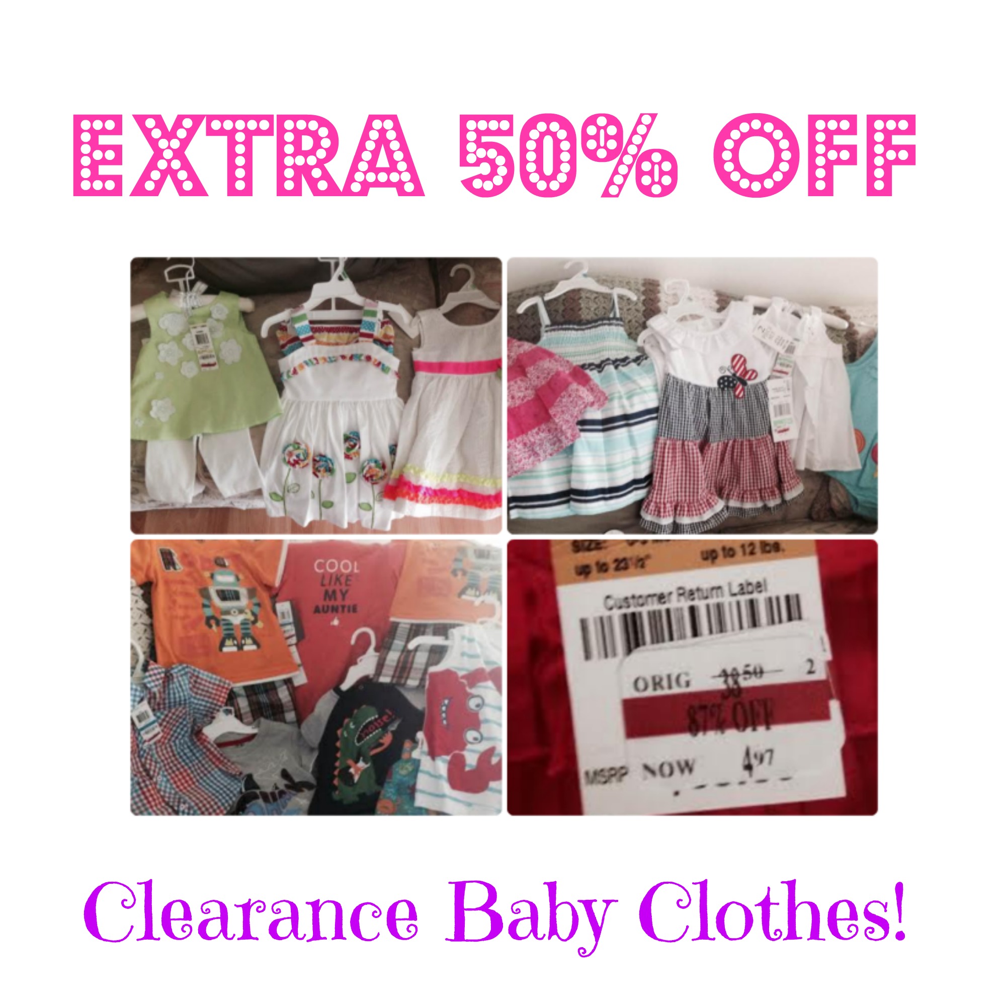 HOT! Extra 50 Off Clearance Baby Clothing at Macy's!