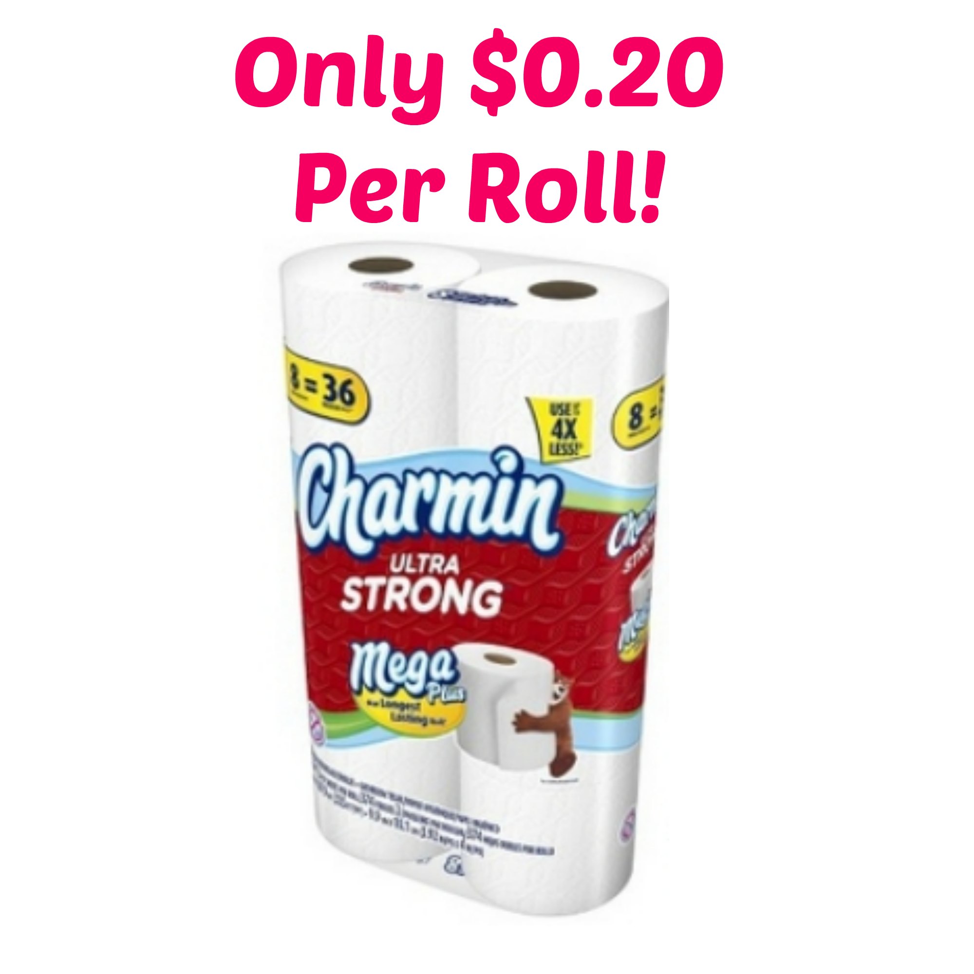 HOT! Charmin Toilet Paper Only 0.20 per Roll!