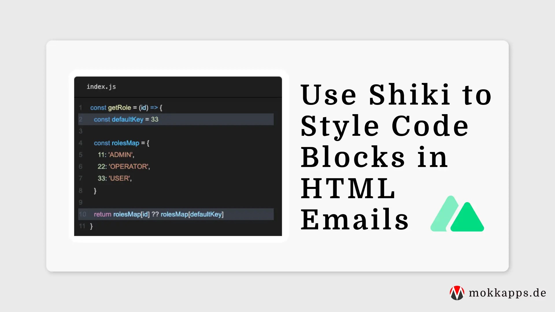 Use Shiki to Style Code Blocks in HTML Emails Michael Hoffmann