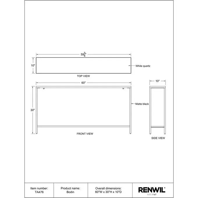 RENWI BODIN CONSOLE TABLE TA476