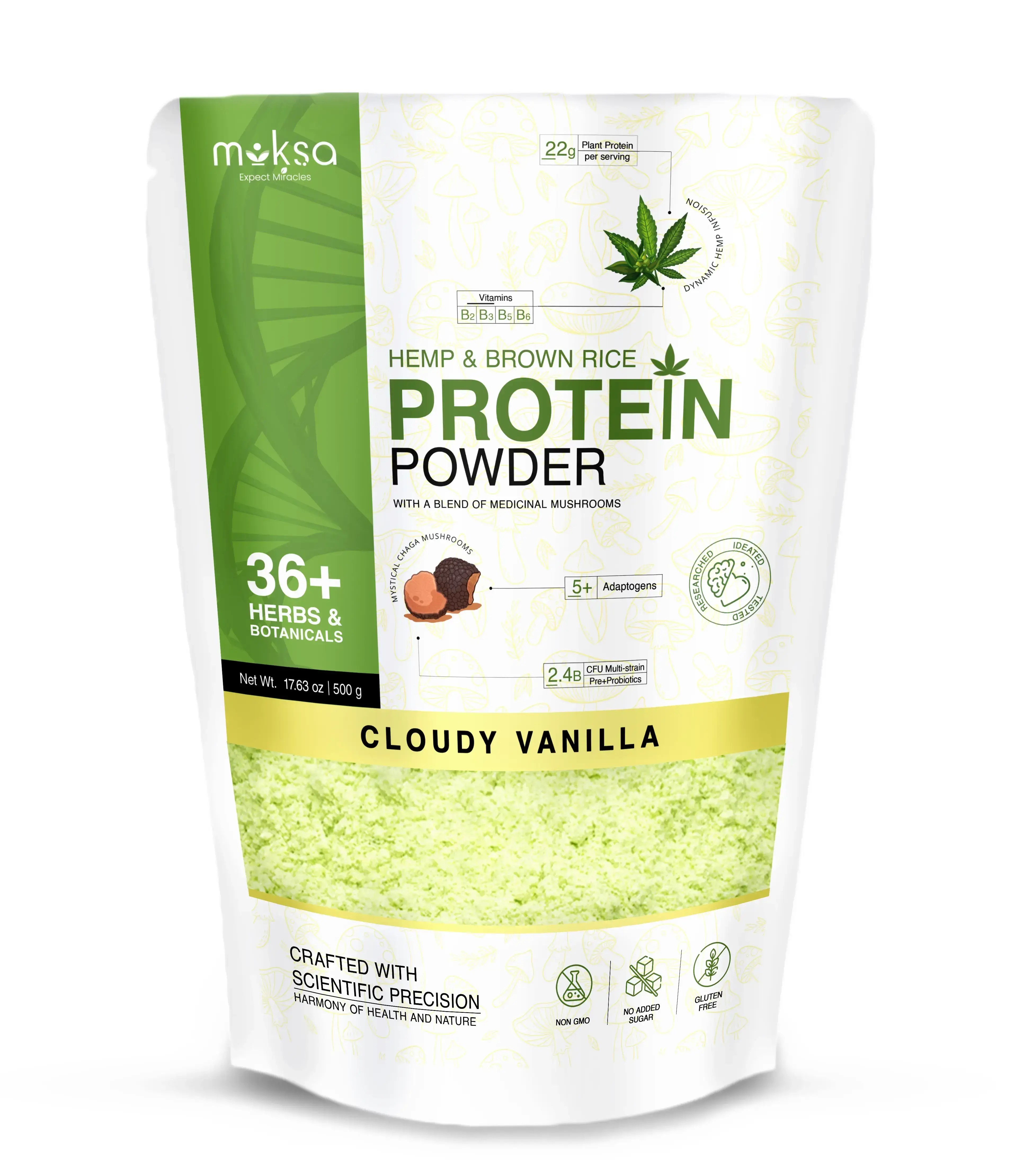 Hemp & Brown Rice Protein Powder Vanilla Flavoured