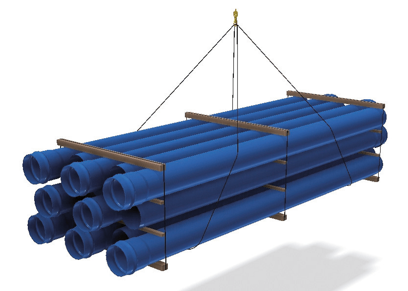 Transport, stockage et manipulation des tuyaux TOM® en PVCBO Molecor
