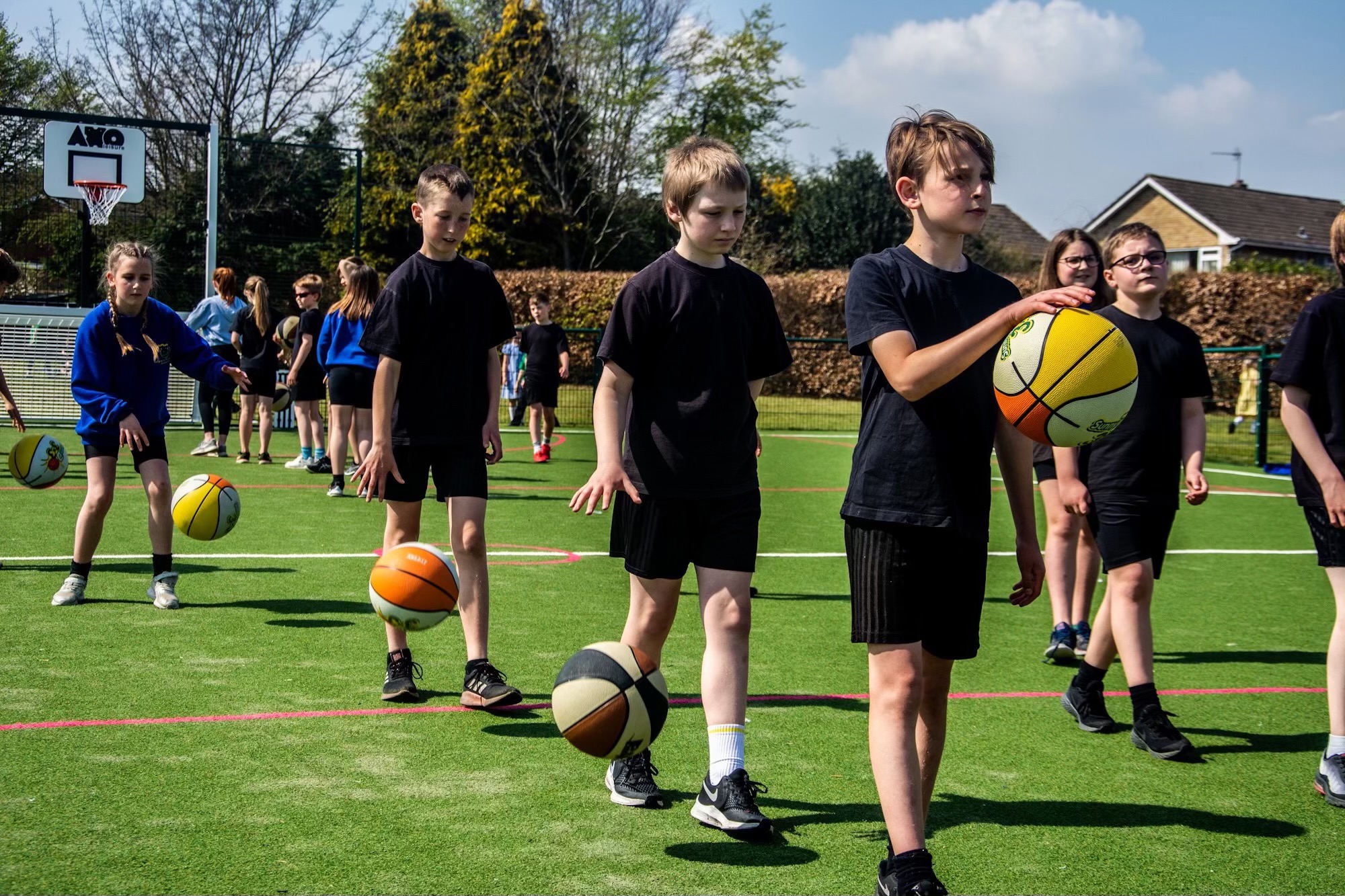 Lunchtime basketball club. Molescroft Primary School
