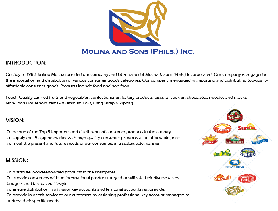 About Us Molina & Sons (PHILS.) Inc.