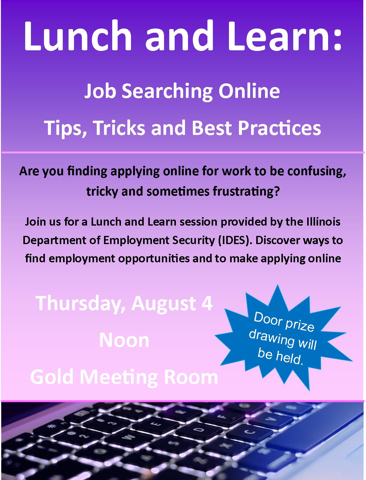 Job Searching Tips from IDES Moline Library Adult Services